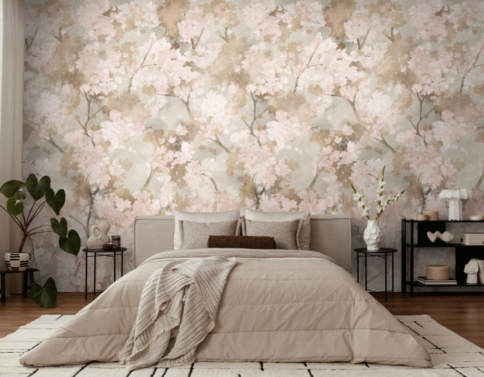 79248-4 Панно AS Creation 159*280, Ветвь бежево-розовая