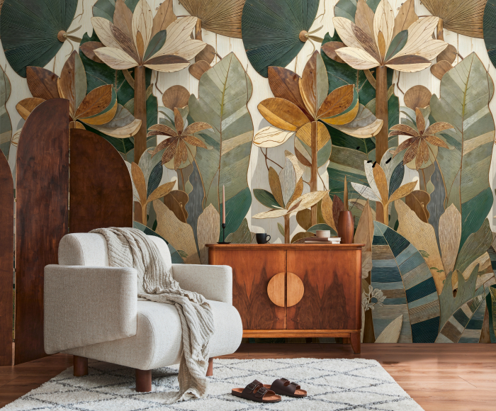 79224-8 Панно AS Creation 159*280, Ботаника маркетри